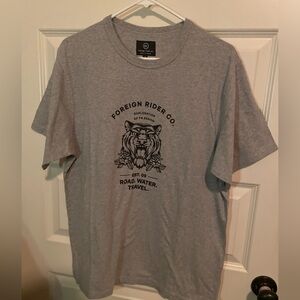 Great gray Foreign Rider t shirt. Size 3, Canadian.